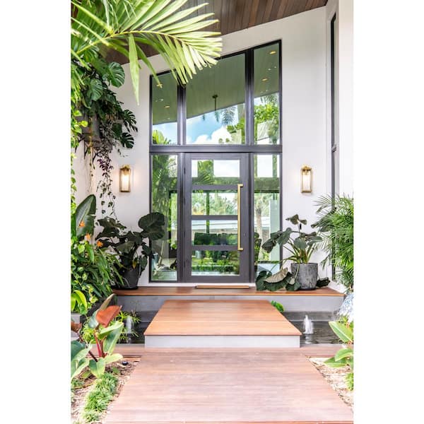 Westover 1-Light Antique Brass Outdoor Wall Lantern Sconce