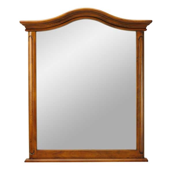 Home Decorators Collection Provence 29 in. W x 33 in. L Wall Mirror in Chestnut
