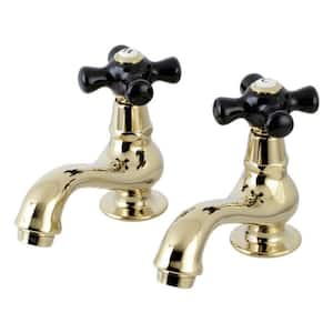 Duchess Old-Fashion Basin Tap 4 in. Centerset 2-Handle Bathroom Faucet in Polished Brass