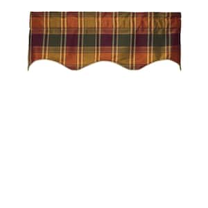 Boroughs 15 in. Polyester Lined Duchess Filler Valance in Plum