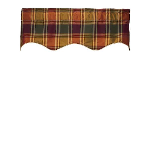 Ellis Curtain Boroughs 15 in. Polyester Lined Duchess Filler Valance in Plum