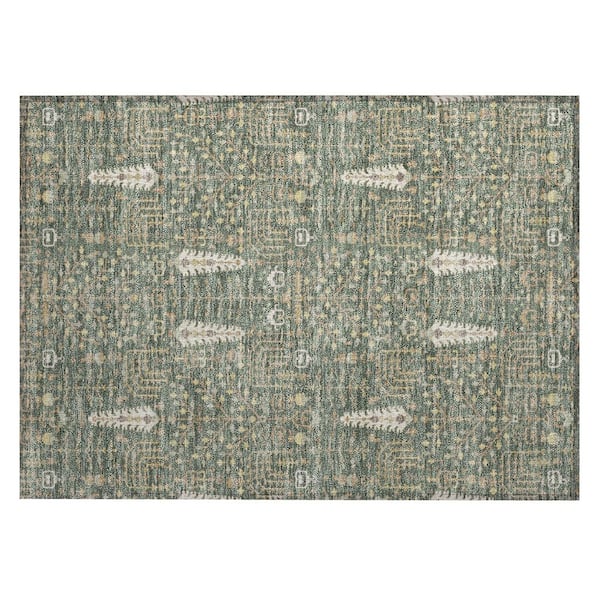 Chantille Machine Washable Indoor/Outdoor Abstract ACN3118 Basil 2 ft. x 3 ft. Accent Rug