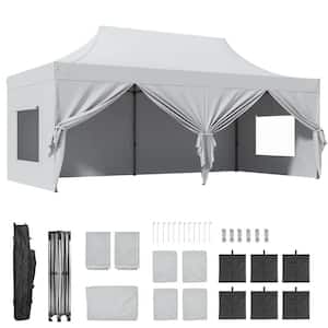 10 ft. x 20 ft. Outdoor Enclosed Instant Canopy Tent Portable Gazebo Large Pop up Canopy with Removable Sidewalls