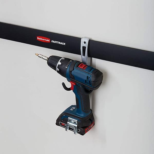 Universal Metallic FastTrack Hanging Garage Hook Organizers (4 Pack)