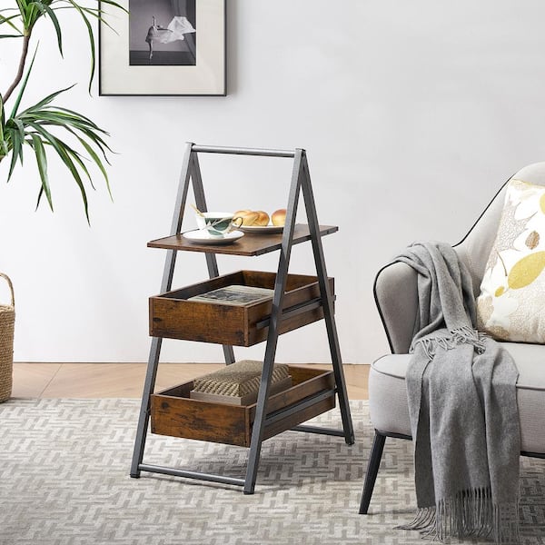 at Home Manhattan 4-Tier Square Matte Black Storage Stand