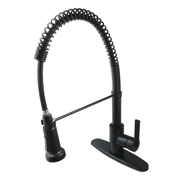 Concord 1-Handle Pull Down Sprayer Kitchen Faucet in Matte Black