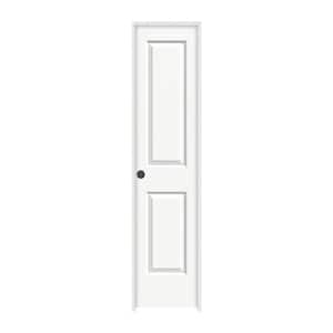 18 in. x 80 in. Carrara 2 Panel Right-Hand Solid Core White Painted Molded Composite Single Prehung Interior Door