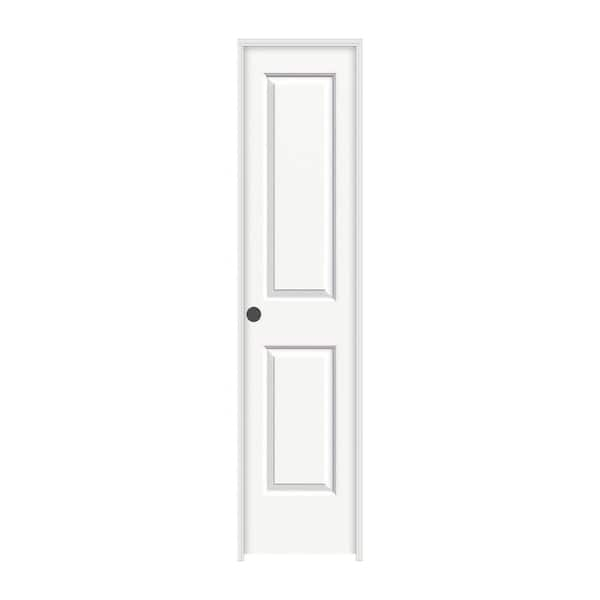 JELD-WEN 18 in. x 80 in. Carrara 2 Panel Right-Hand Solid Core White Painted Molded Composite Single Prehung Interior Door