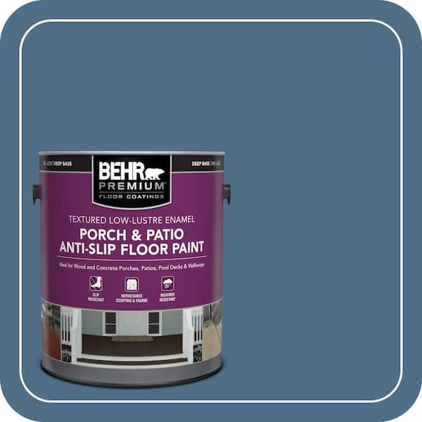 1 gal. #570D-6 Neptune Blue Textured Low-Lustre Enamel Interior/Exterior Porch and Patio Anti-Slip Floor Paint
