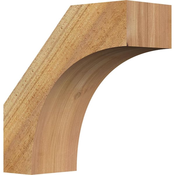 Ekena Millwork 4"W x 10"D x 10"H Westlake Rough Sawn Knee Brace, Western Red Cedar