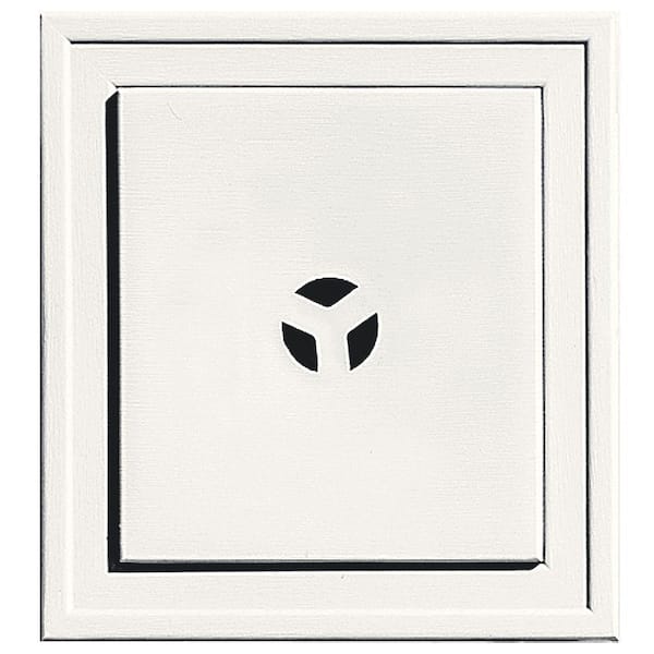 Builders Edge 7.9375 in. x 7.3125 in. #123 White Slim Line Universal Mounting Block