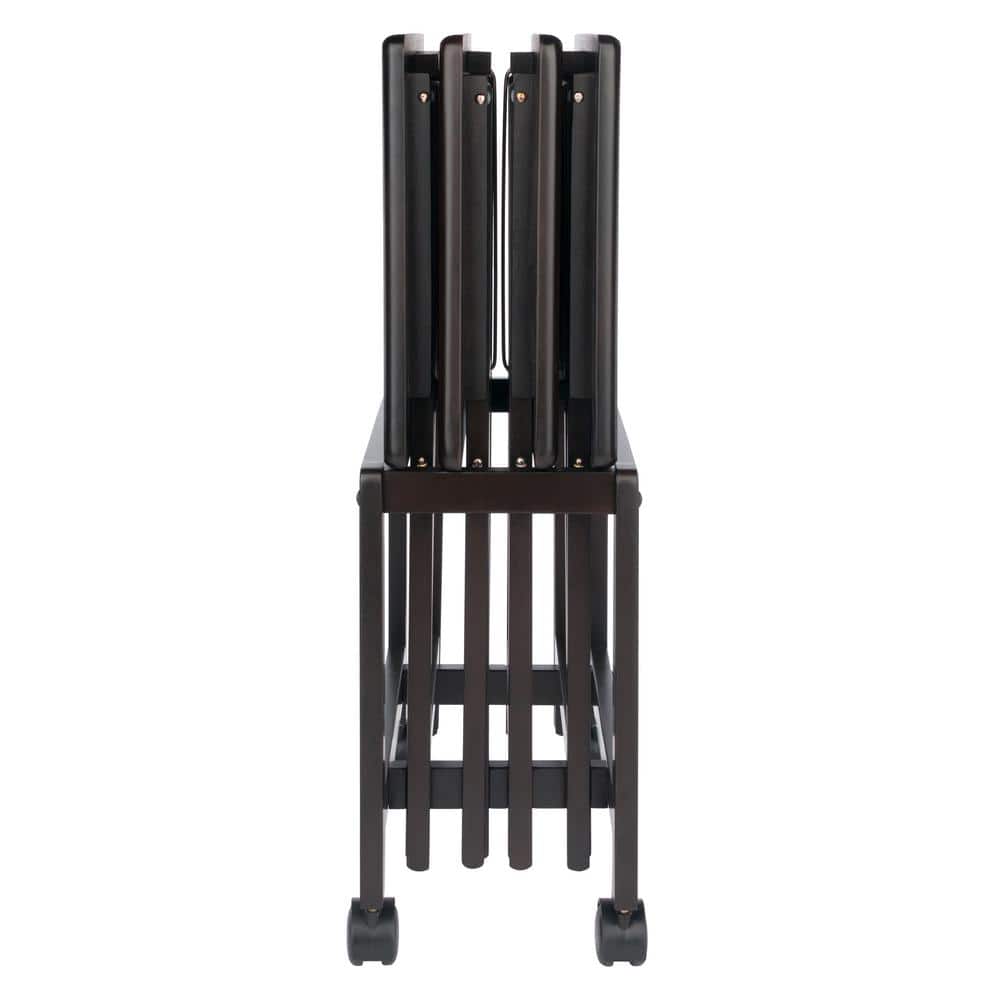 Allen 19 in. Coffee 5-Piece Snack Table Set - thumbnail 2