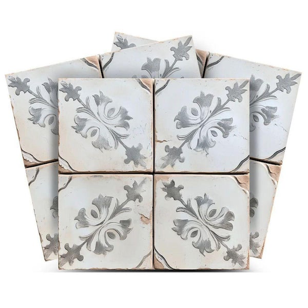 Gray R91 6 in. x 6 in. Vinyl Peel and Stick Tile (24 Tiles, 6 sq. ft. /Pack)