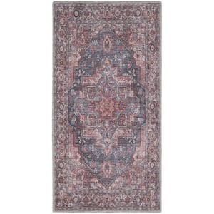Red 2 ft. x 4 ft. Oriental Area Rug