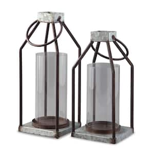 Diedrick Galvanized Lantern Set of 2