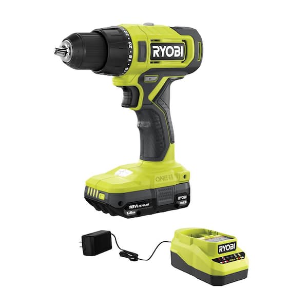 RYOBI ONE+ 18V Cordless 1/2 in. Drill/Driver Kit with (1) 1.5 Ah Battery and Charger