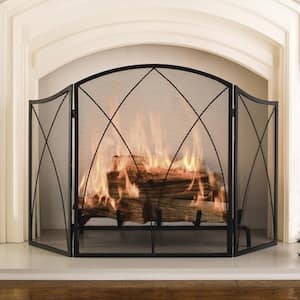 Arched 3-Panel Fireplace Screen