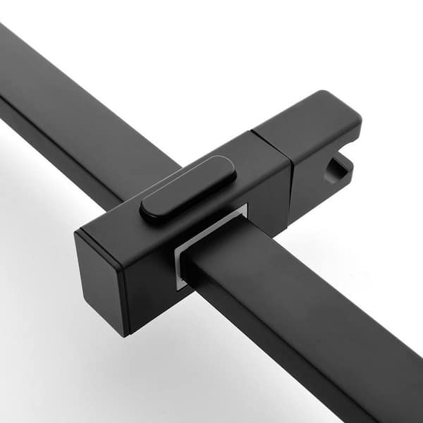 1-spray 11.8 in. Wall-Mounted Dual Fixed and Handheld Shower Head 2.5 GPM with Slide Bar, Body-Sprays in Matte Black