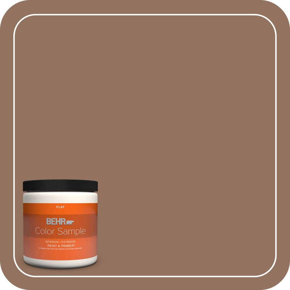 8 oz. #BXC-84 Corral Brown Flat Interior/Exterior Paint & Primer Color Sample product image for price tracking
