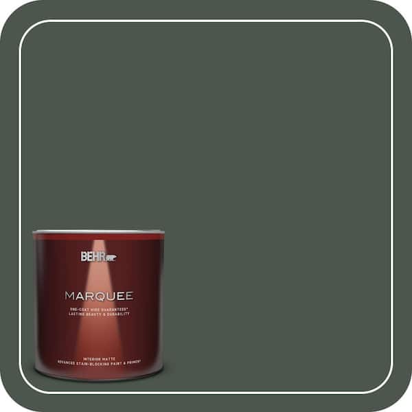 BEHR MARQUEE 1 qt. #PMD-66 Deep Evergreen Matte Interior Paint & Primer