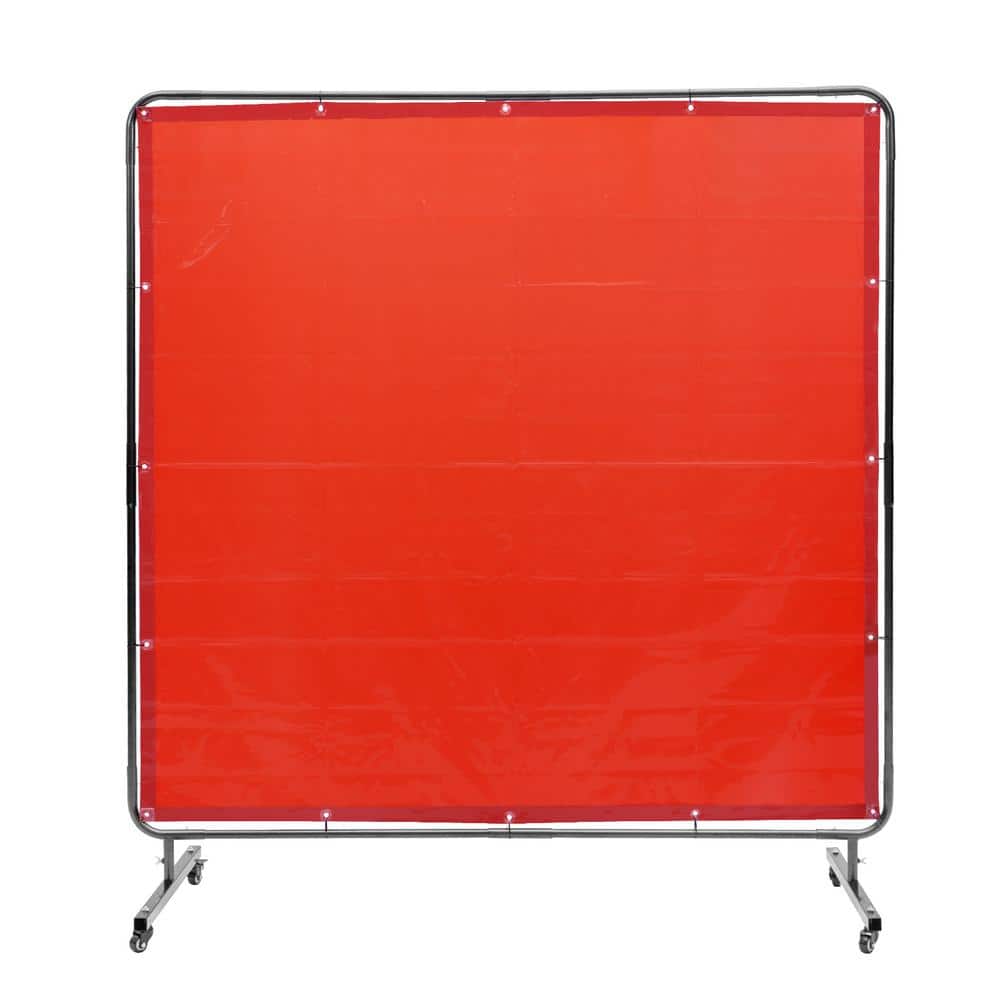 Welding Screen w/Frame, 6 ft. x 6 ft. Welding Curtain Screen Flame-Resistant Vinyl Welding Protection Screen on 4 Wheels price history on PriceWatchPro