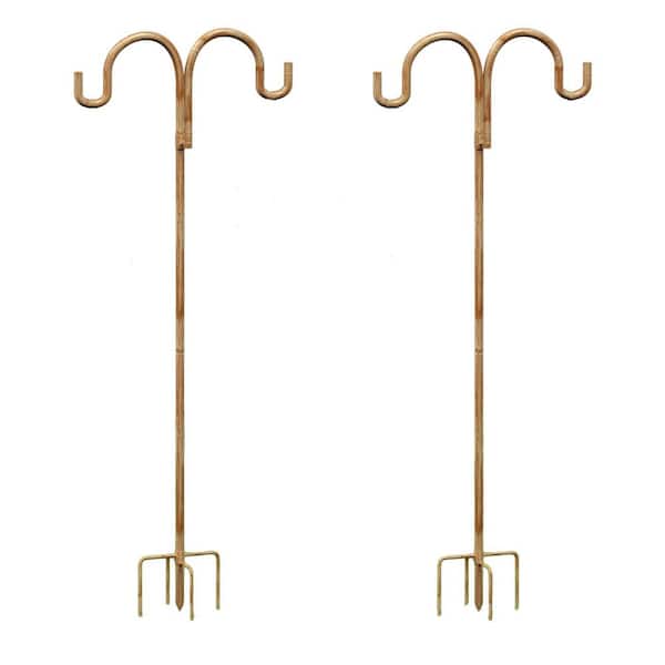FAWEY TRED INC 62 in. Metal Shepard's Hooks for Outdoor, Heavy Duty Adjustable Garden Hook (2-Pack)