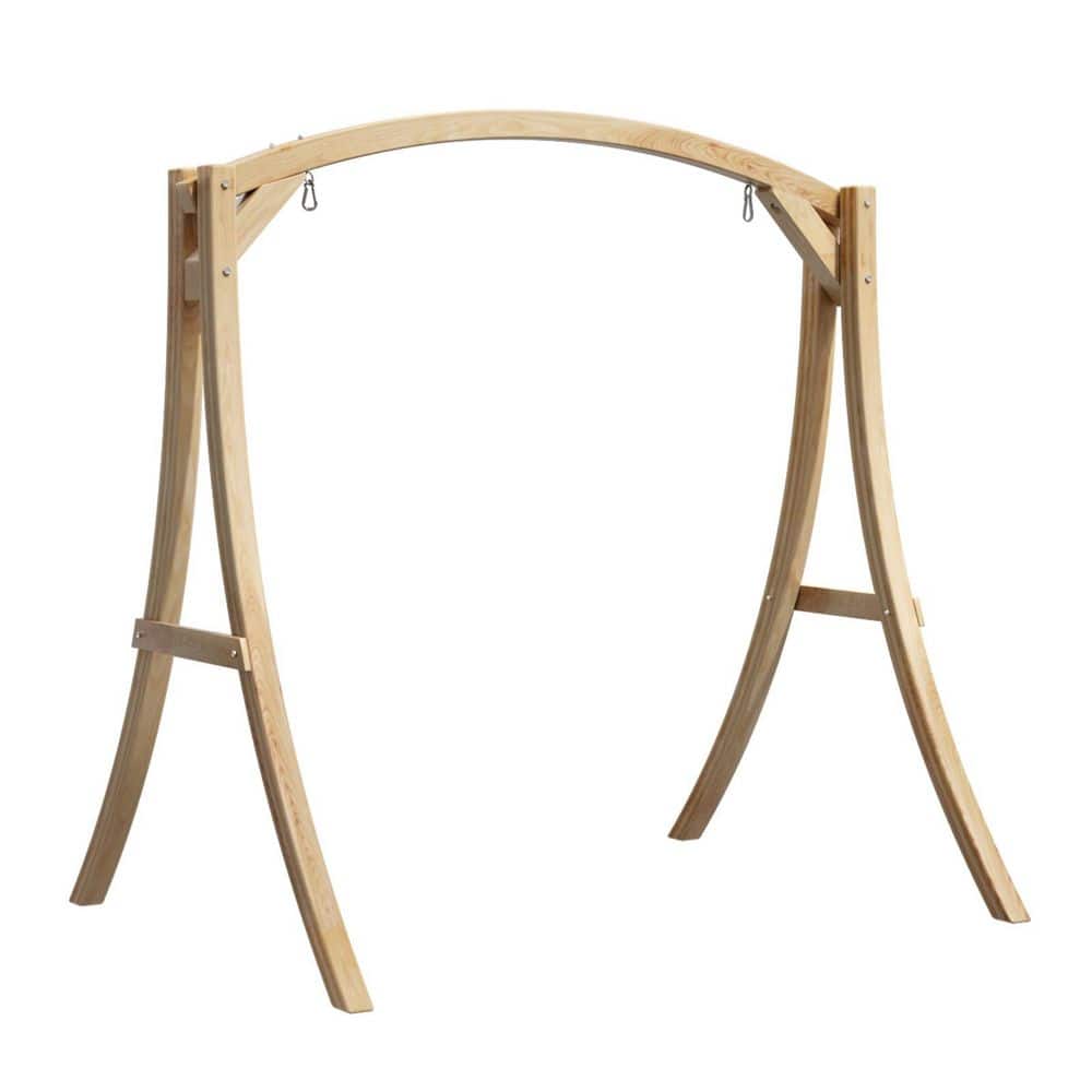 80 in. 3-Person Natutre Wood Patio Swing Stand price history on PriceWatchPro