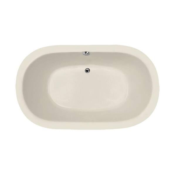 Hydro Systems Concord 74 in. Acrylic Oval Drop-in Whirlpool and Air Bath Bathtub in Biscuit