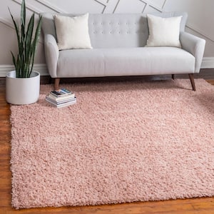 Davos Shag Dusty Rose Pink 8 ft. x 8 ft. Square Area Rug