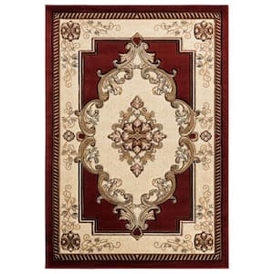 Bristol Fallon Burgundy 1 ft. 10 in. x 2 ft. 8 in. Accent Rug