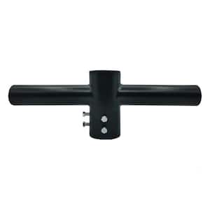 180 ° Double Spoke Tenon Slip Adapter Heavy Duty Twin Horizontal Mounting Bracket for 3 in. Round Pole