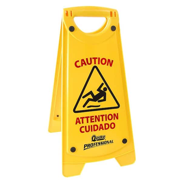 Quickie 26 in. "Caution Wet Floor" Sign