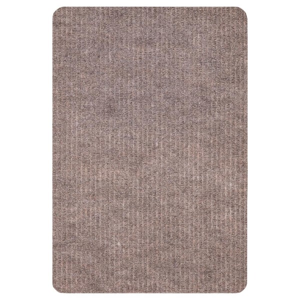 Ottomanson Lifesaver Collection Waterproof Non-Slip Rubberback Solid 2x3 Indoor/Outdoor Entryway Mat, 2 ft. x 3 ft., Beige