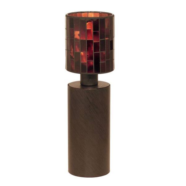 EGLO Troya 1 13 in. Antique Brown Table Lamp with Mosaic Glass Shade-DISCONTINUED