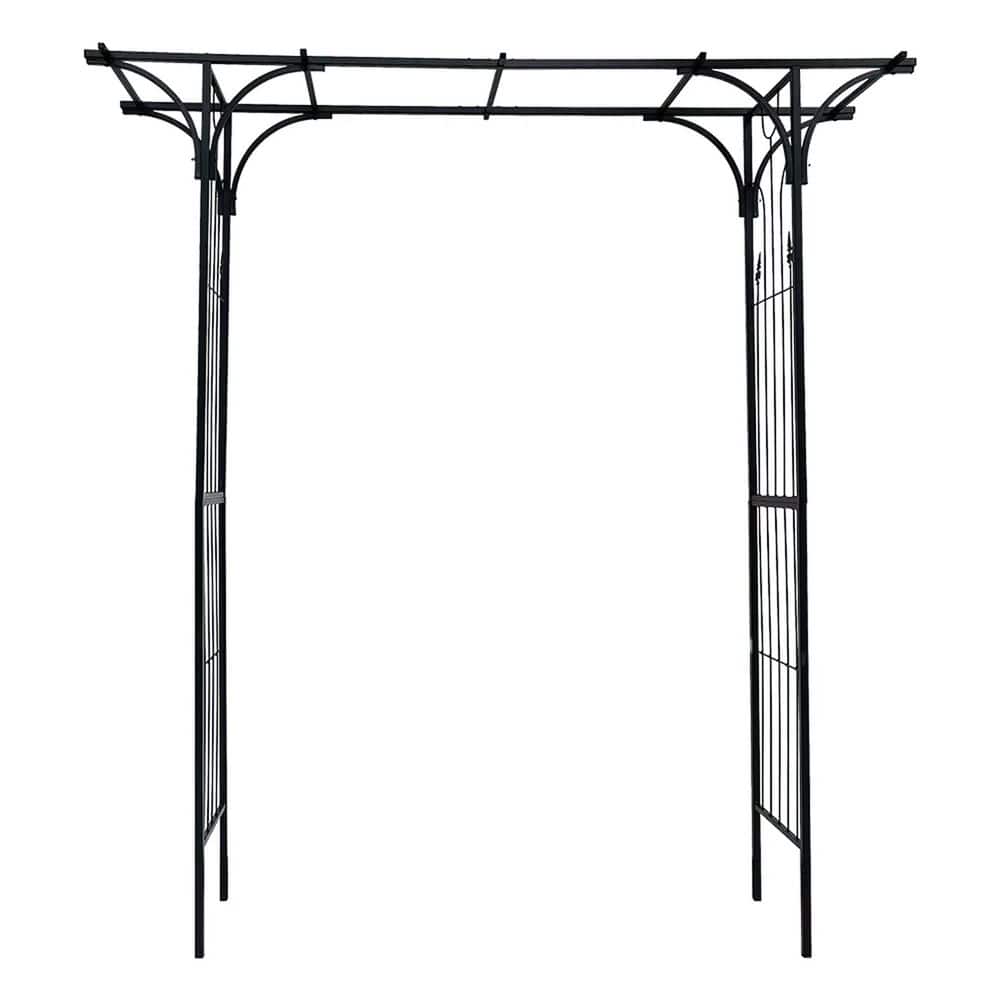 Outside Dimensions: 86 in. x 81 in. Metal Arch Garden Arbor Climbing Plants Support Trellis price history on PriceWatchPro