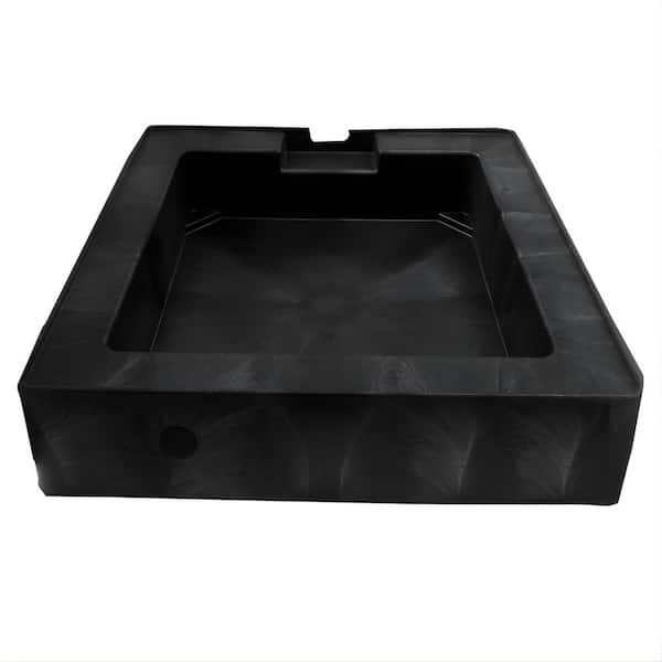 2.4 cu. ft. Front Load Washer in Black with 5 in. High Pan Stand for 24 in. Laundry Units