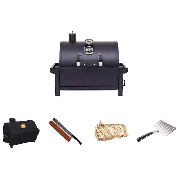 Rambler Portable Charcoal Grill with Black Cover, Slicing Knife, Stainless Steel Hawg Lifter and Fire Starters 24-Pack