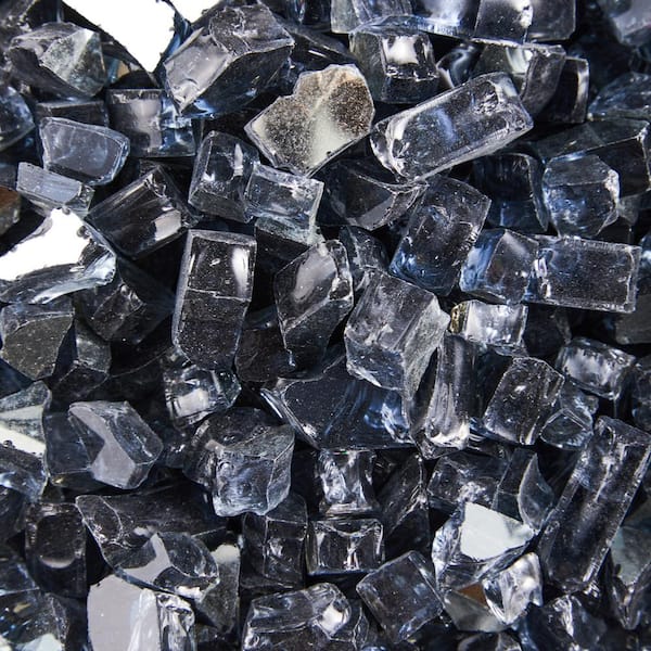 WESTIN OUTDOOR HeatPro 10 lbs. Bag Reflective Tempered Glass Fire Pit Crystal Rocks in Gray