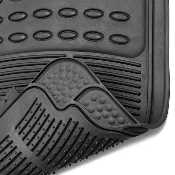 3-Piece All-Season Odorless Heavy Duty Rubber Floor Mat for Cars, Suvs and  Trucks, Black - China Car Mat, Car Floor Mat