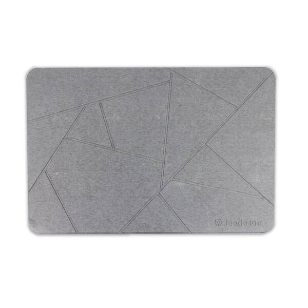 Vsmile 15.4 in. x 23.6 in. Diatomaceous Earth Bathroom Mat, Quick Drying Bath Mat, Dark Gray VS ...