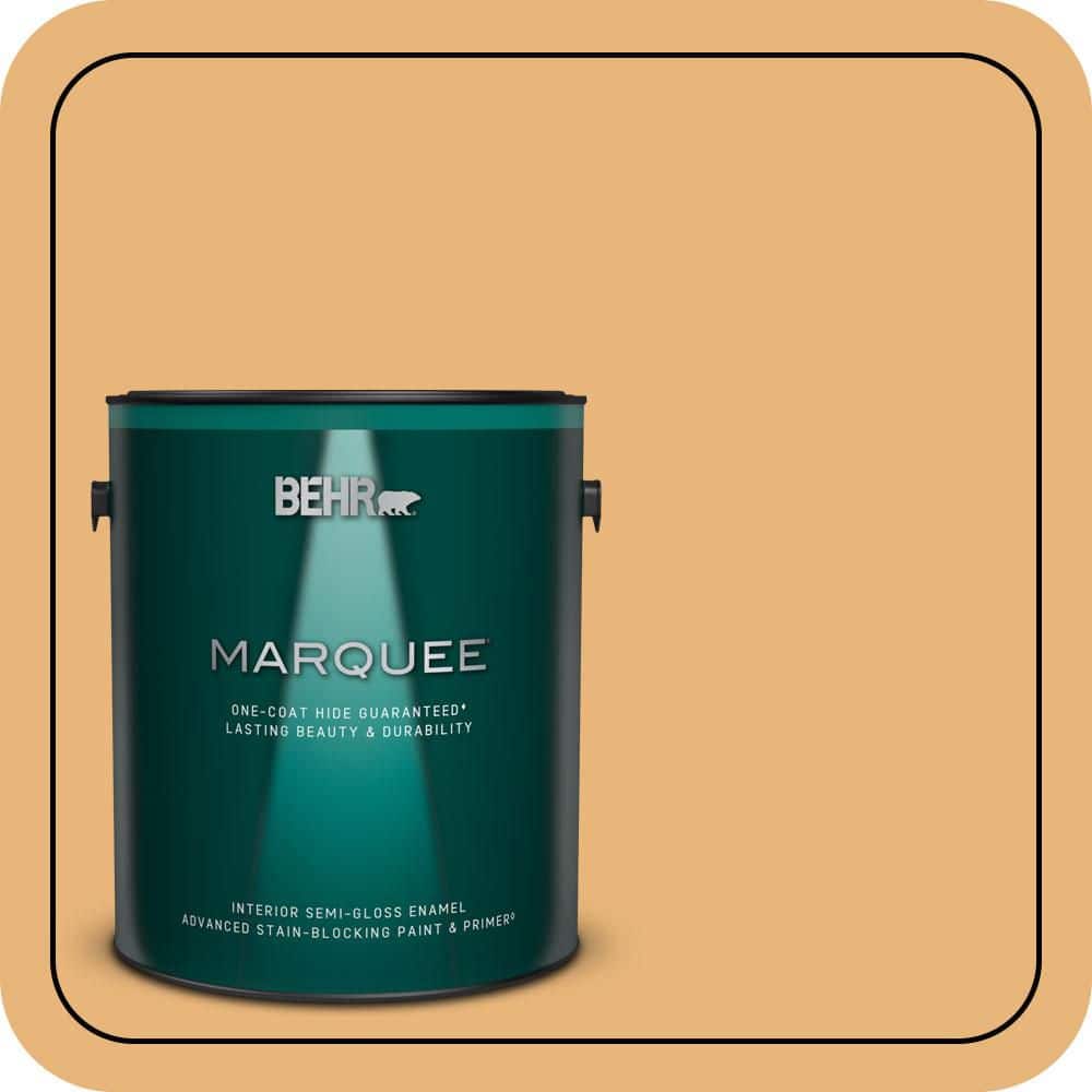 BEHR MARQUEE 1 gal. #QE-20 Terra Sol Semi-Gloss Enamel Interior Paint ...