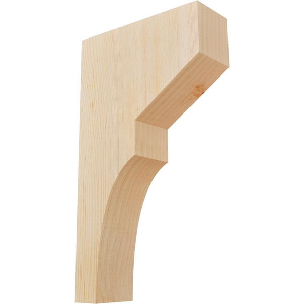 Ekena Millwork 3-1/2 in. x 10 in. x 18 in. Douglas Fir Monterey Smooth Corbel