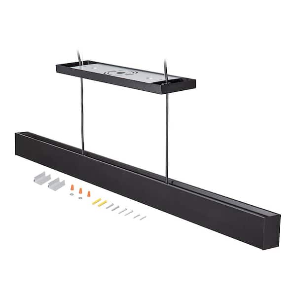KODA Modern 46 in. 40-Watt 1-Light Black Adjustable