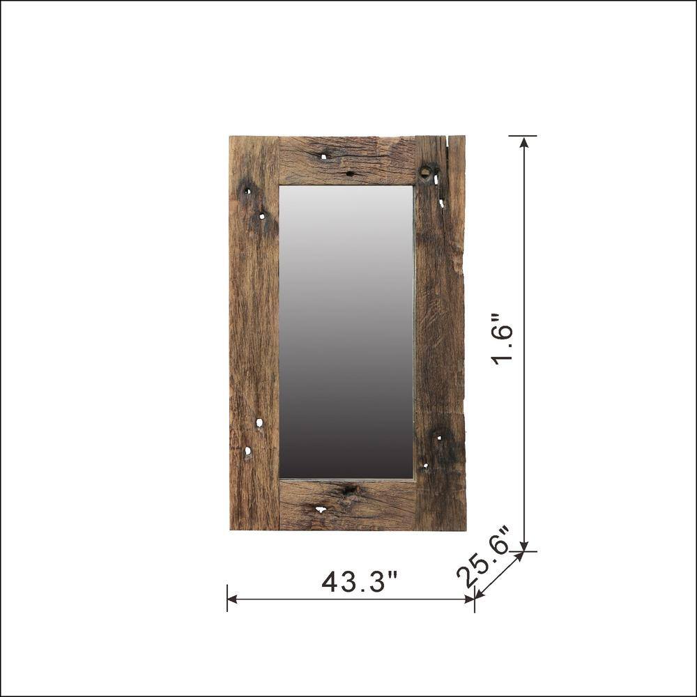 Wayne Reclaimed Wood Rustic Rectangular Floor Mirror