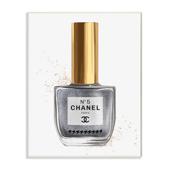 13 in. x19 in. "Makeup Nail Polish Black Gold Fashion Design"by Ziwei LiWood Wall Art