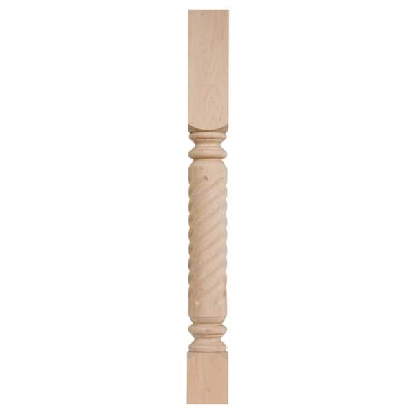 Waddell Athens Rope Kitchen Island Turning - 45 in. H x 3.75 in. Dia. - Furniture Grade Unfinished Pine - DIY Home Decor Accent