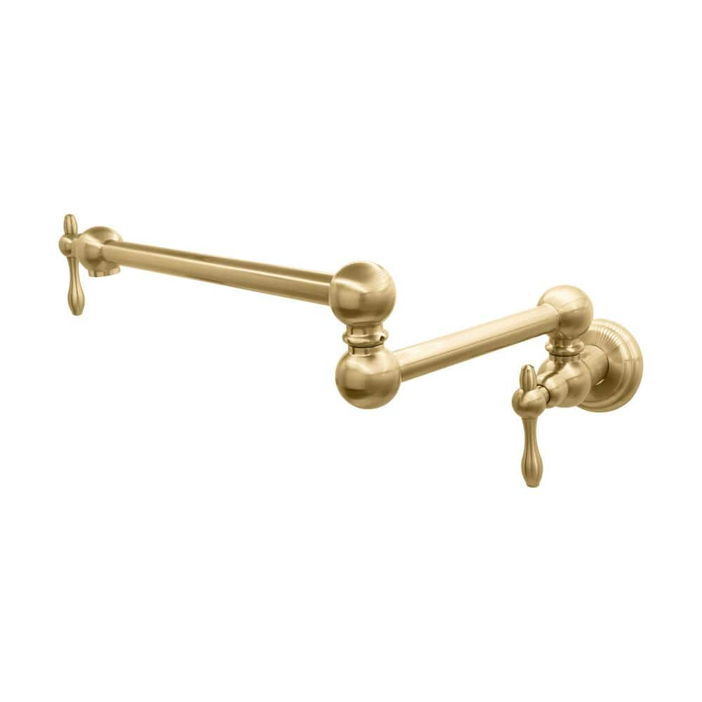 ZLINE Kitchen and Bath Rembrandt Wall Mount Pot Filler in Champagne ...