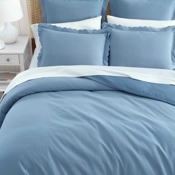 MARTHA STEWART Signature Scallop 3-Piece Mountain Range Blue