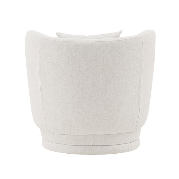 Manhattan Comfort Contemporary Siri Linen Accent Chair with Pillows in Cream - Set of 2 Manhattan Comfort Contemporary Siri Linen Accent Chair with Pillows in Cream - Set of 2