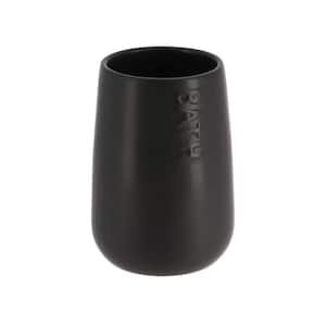 Bath D Collection Freestanding Water Tumbler-Toothbrush Holder Dolomite Black